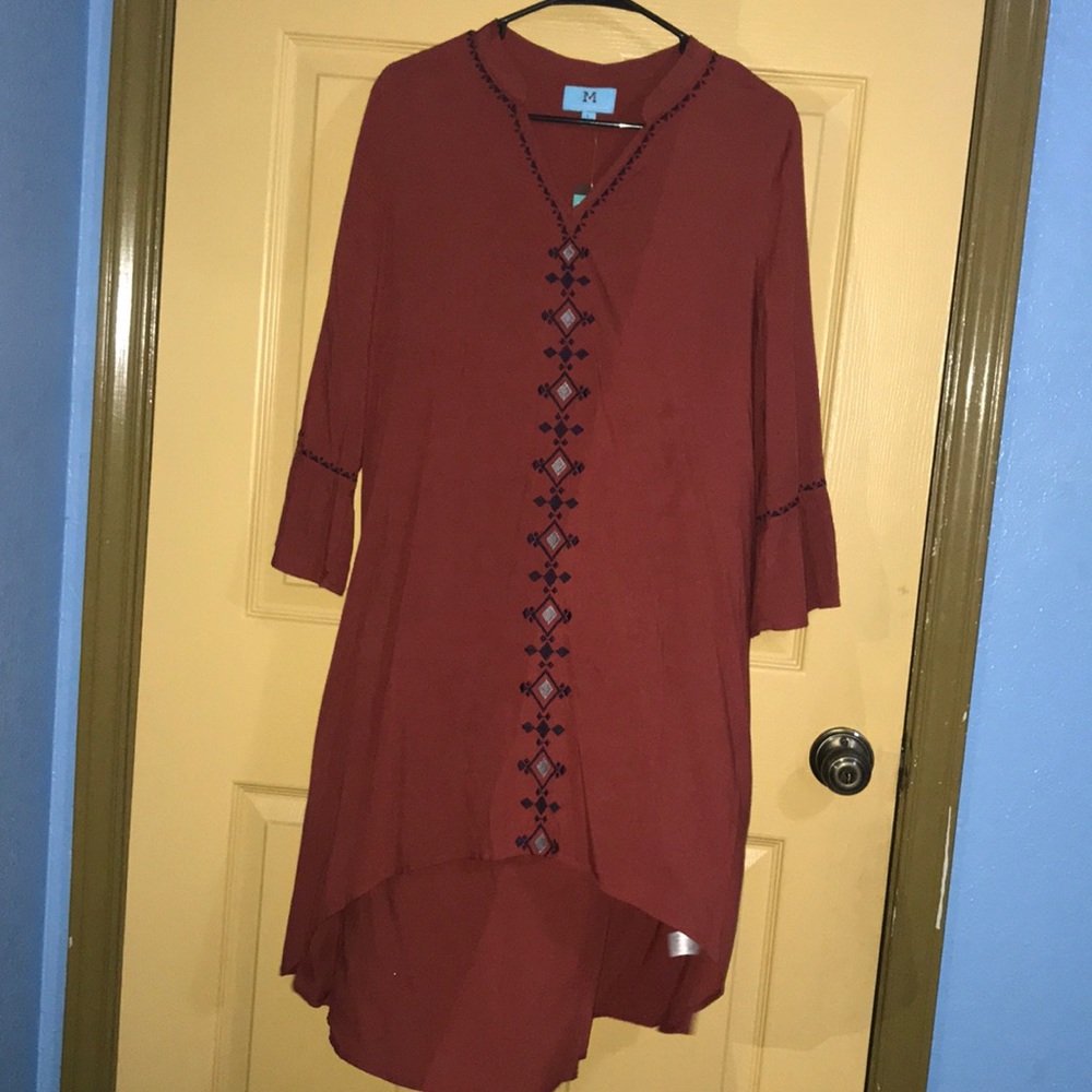 South Main southwestern style high-low dress